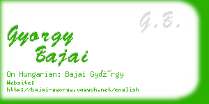 gyorgy bajai business card